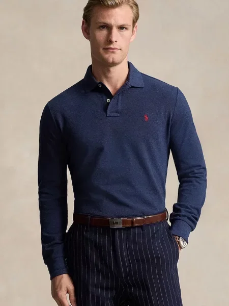 Тениска с дълъг ръкав Polo Ralph Lauren черно