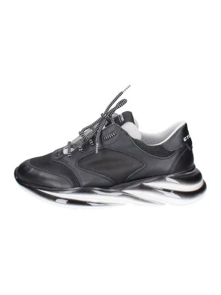 Sneakersy Stokton sznurowane skórzane czarne
