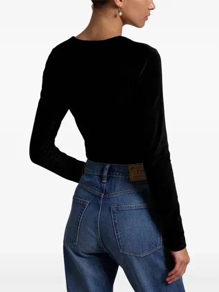 Polo Polo Ralph Lauren cu imagine de lână de costum verde