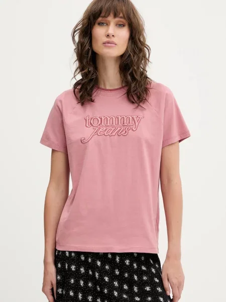 Tommy Jeans tričko růžové