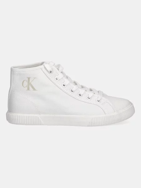 Tenisky Calvin Klein Jeans ESS VULC MID CV MG WN biela