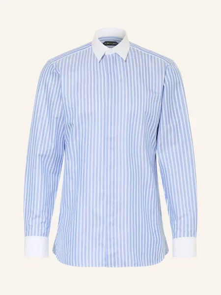 Tom Ford Koszula Slim Fit blau biała