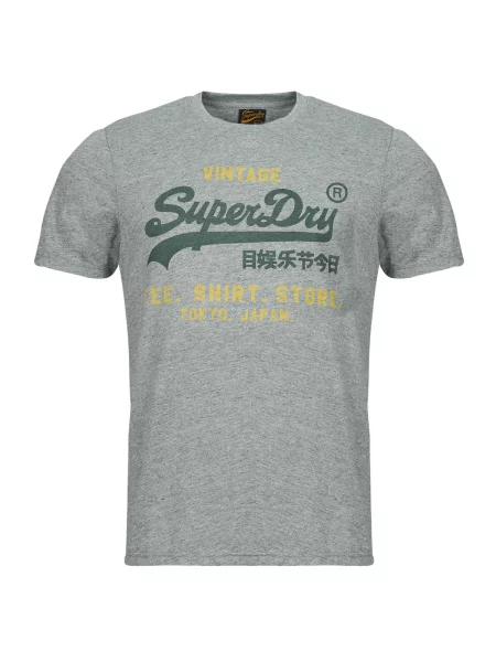 Klasična majica Superdry siva