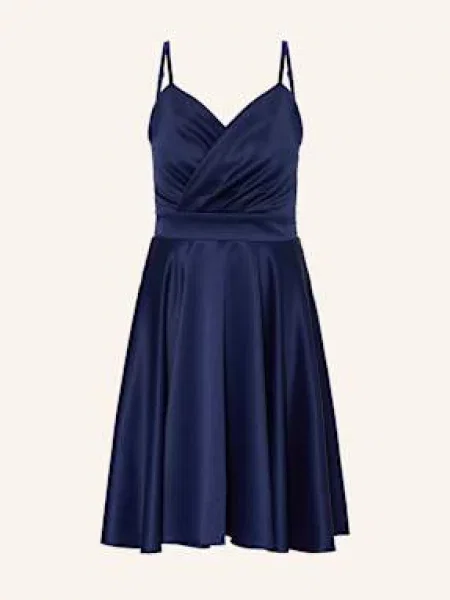 G.O.L. Finest Collection Koktejlové Šaty Ze Saténu tmavě modrá