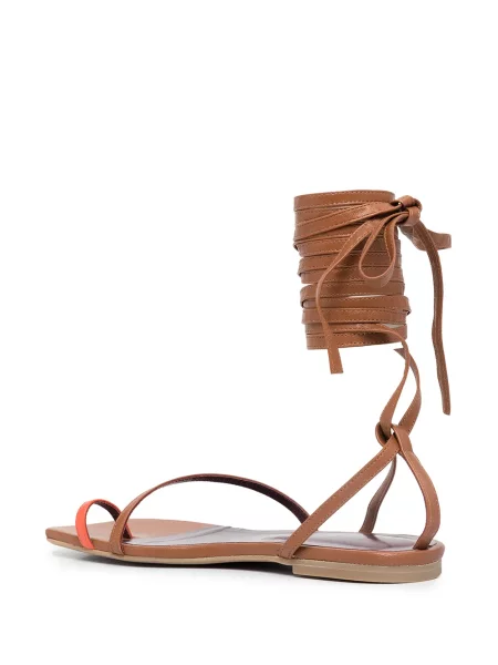 Sandale Staud din piele maro