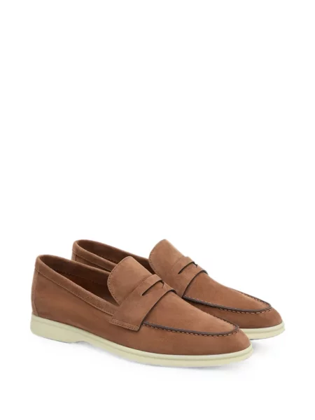 Pantofi loafer Potamy din piele de căprioară maro