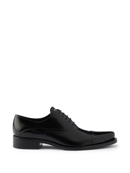 Pantofi Prada cu șireturi din piele negru