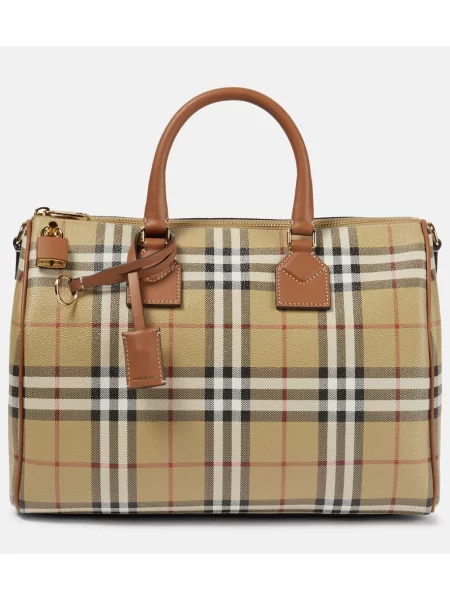 Platno torbica Burberry s karirastim vzorcem