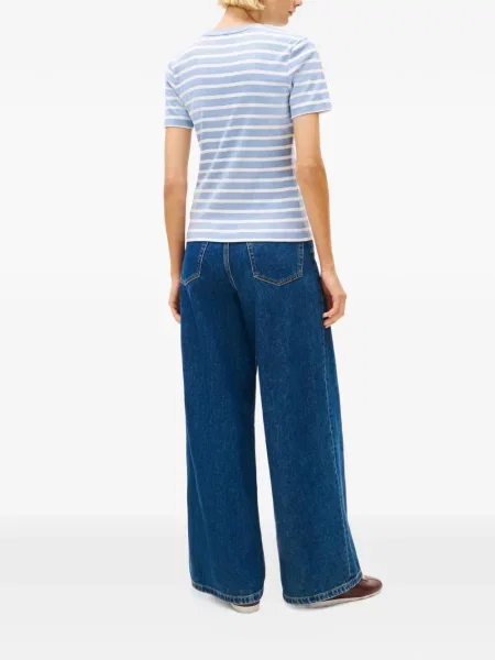 Tricou Tommy Hilfiger cu dungi albastru
