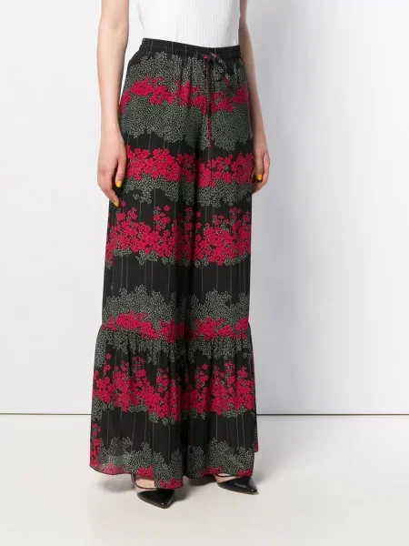 Панталон Red Valentino на цветя черно