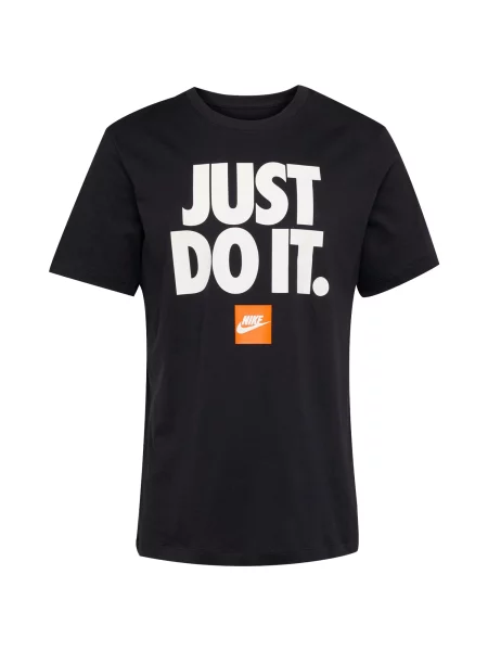 Nike Sportswear Majica oranžna / črna bela