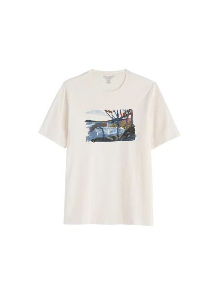 Seasalt Cornwall Tricou Midwatch albastru / bleumarin / kaki / murdar alb