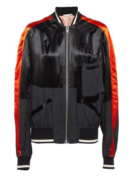 Satynowy kurtka bomber Haider Ackermann czarny
