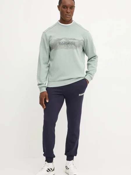 Napapijri spodnie dresowe M-Gori z nadrukiem granatowy