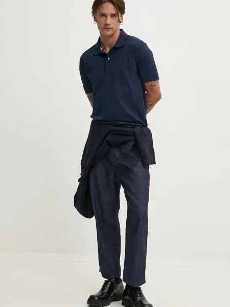 Tricou polo Guess albastru