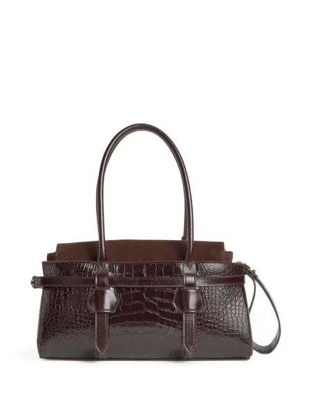 Geantă shopper Dsquared2 din piele maro