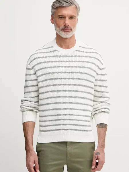 Armani Exchange pulover pentru bărbați din alb