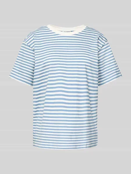 Góra od piżamy z bawełny ekologicznej z okrągłym dekoltem Jake*s Casual błękitna