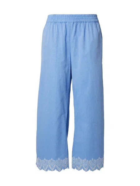 ONLY Carmakoma Pantaloni CARPAULA albastru deschis alb