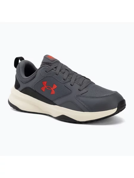 Încălțăminte de antrenament pentru bărbați Under Armour Charged Edge castlerock/winter white/anthem red alb