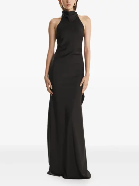 Rochie maxi 2310 Studio drapată de costum negru