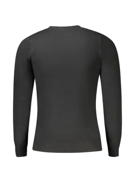 Pulover Cavalli Class cu broderie negru