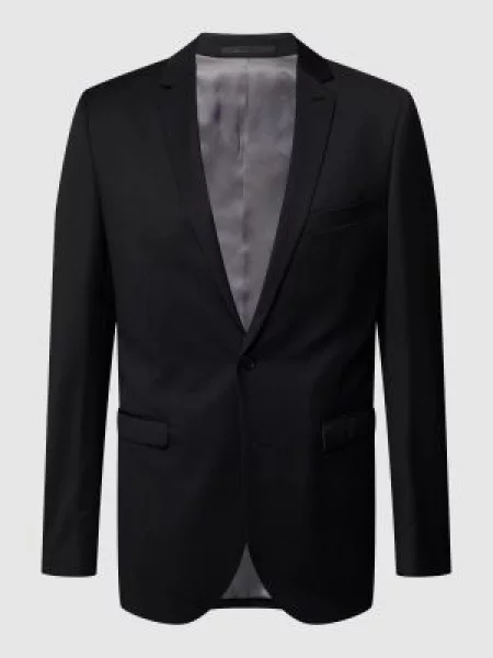 Marynarka zapinana na 2 o kroju slim fit z dodatkiem streczu model ‘George’ Matinique czarna