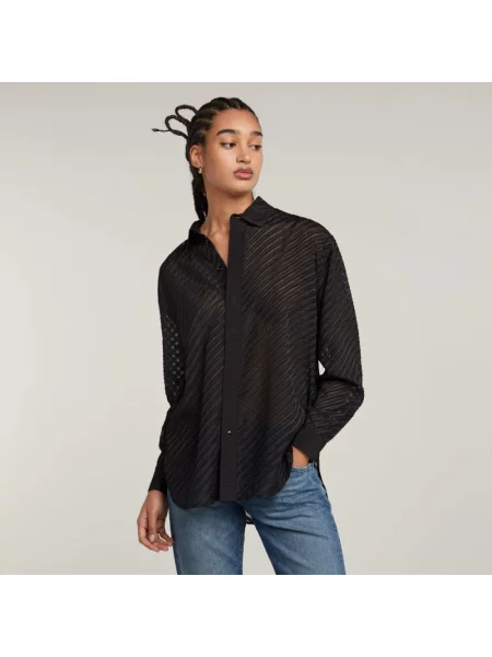 G-star Bluzki i koszule Kobieta M Boyfriend Shirt czarny