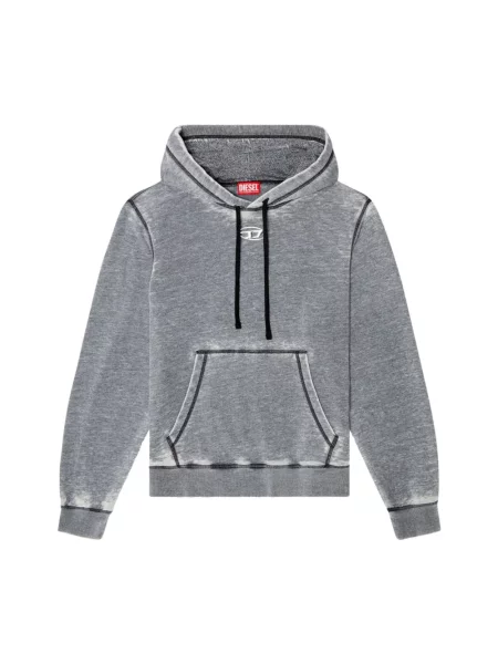 Bluza z kapturem Diesel z kapturem szara