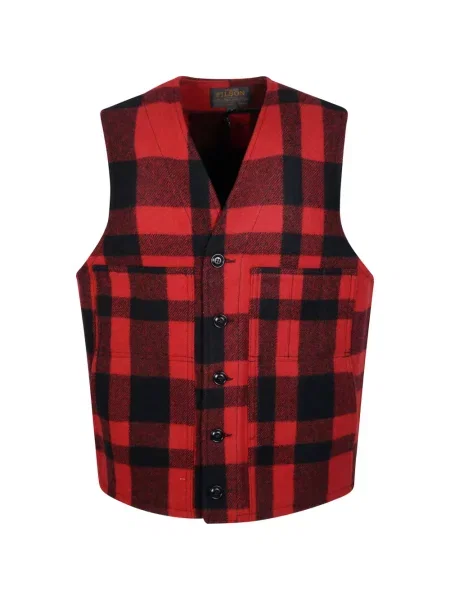 Vestă Filson de lână roșu