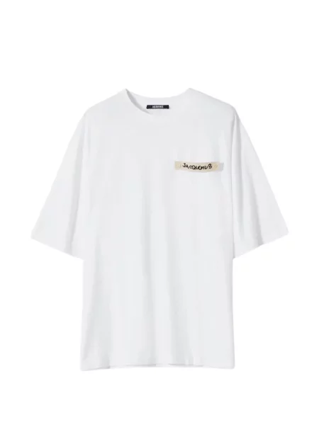 Tricou Jacquemus cu autograf alb
