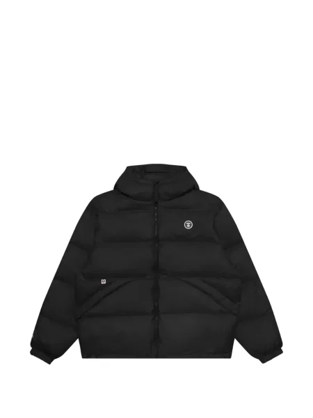 Geacă cu puf Aape By A Bathing Ape cu glugă negru
