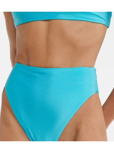 Bikini Jade Swim cu talie înaltă albastru