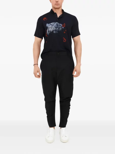 Pantaloni Tessitura conici negru