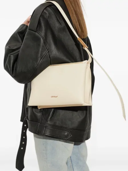 Geantă Off-white din piele alb