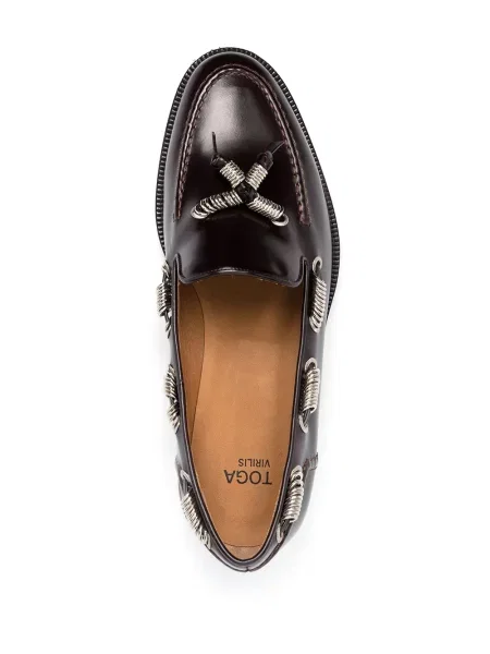Pantofi loafer Toga Virilis din piele violet