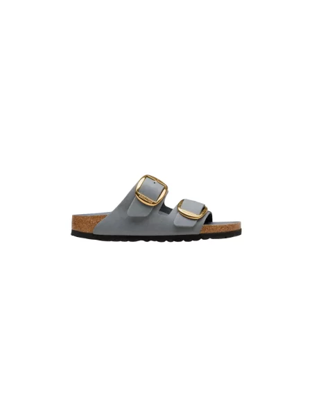 Birkenstock klapki nubukowe Arizona szare