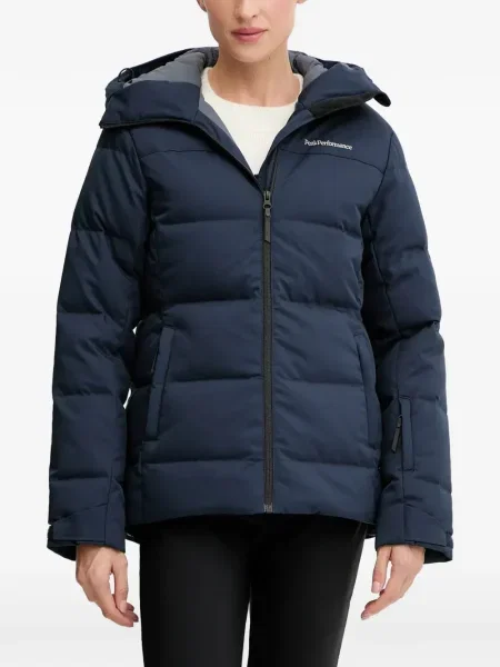 Kurtka narciarska Peak Performance z kapturem niebieska