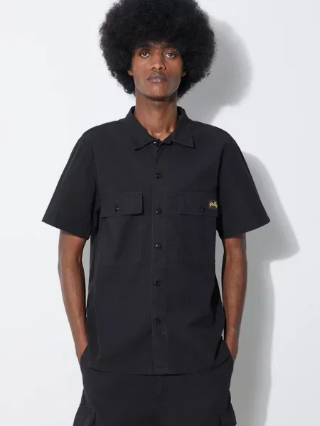 Stan Ray koszula Cpo Short Sleeve slim z kołnierzykiem klasycznym czarny