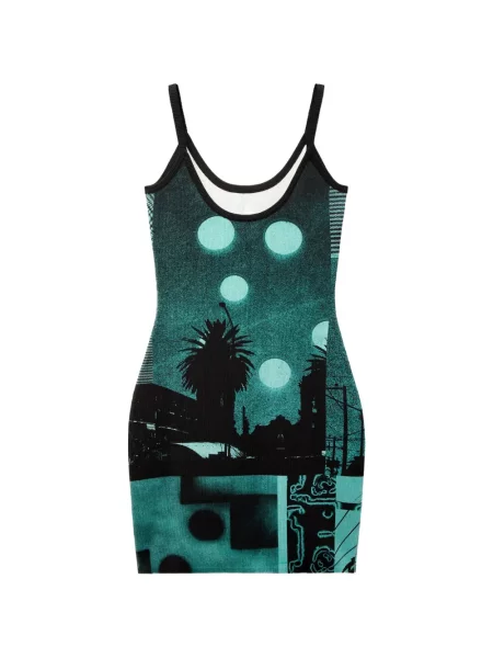 Rochie Versace cu imagine albastru
