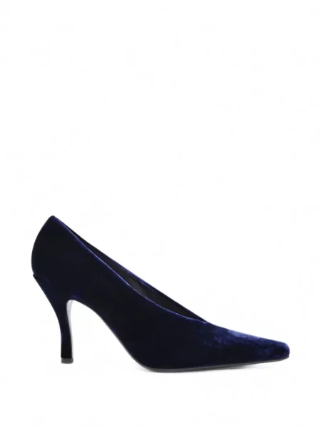Pantofi cu toc Loulou De Saison de catifea albastru