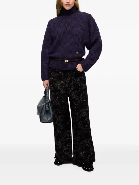 Heláncă Ganni de mohair violet