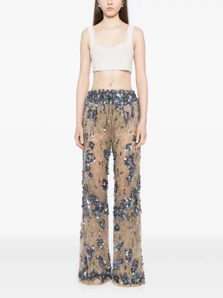 Zvonové kalhoty Alberta Ferretti s flitry