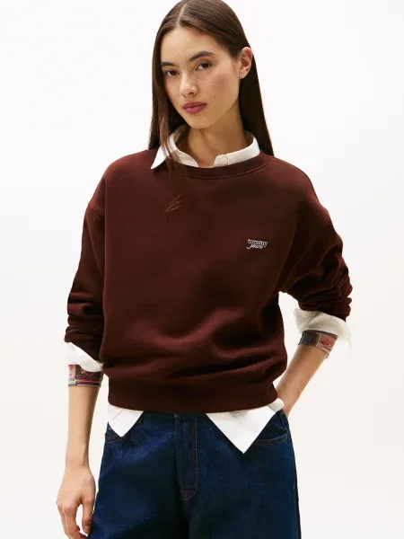 Tommy Jeans Hanorac SILVER SCRIPT | Relaxed fit bordo