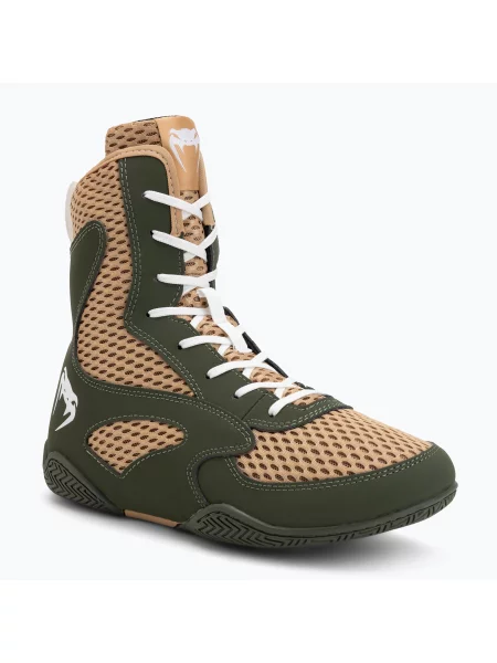 Боксерські черевики Venum Contender Boxing military green/sand зелені