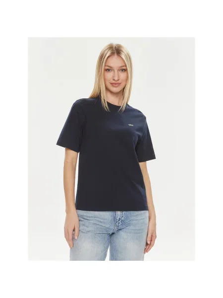 Lacoste Marškinėliai Tamsiai Loose Fit mėlyna