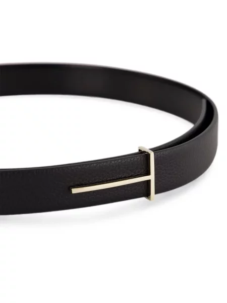Curea Tom Ford din piele cu autograf negru