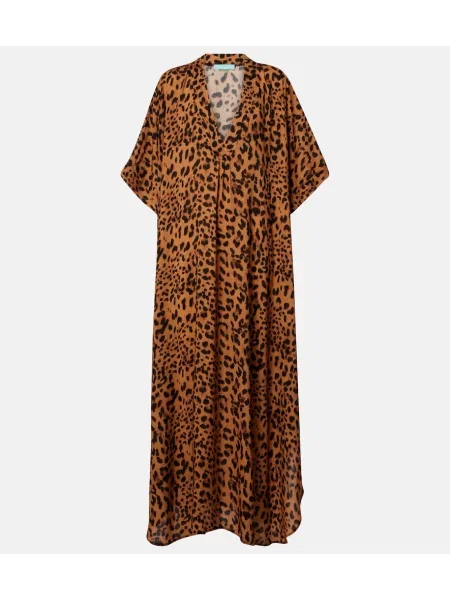 Rochie Melissa Odabash cu imagine cu model leopard maro