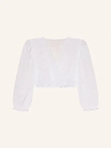 Johann & Johanna Bluzka Bawarska Z Rękawami weiss biała