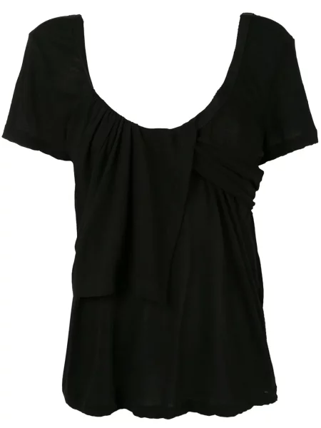 Tricou Unravel Project cu decolteu în U negru